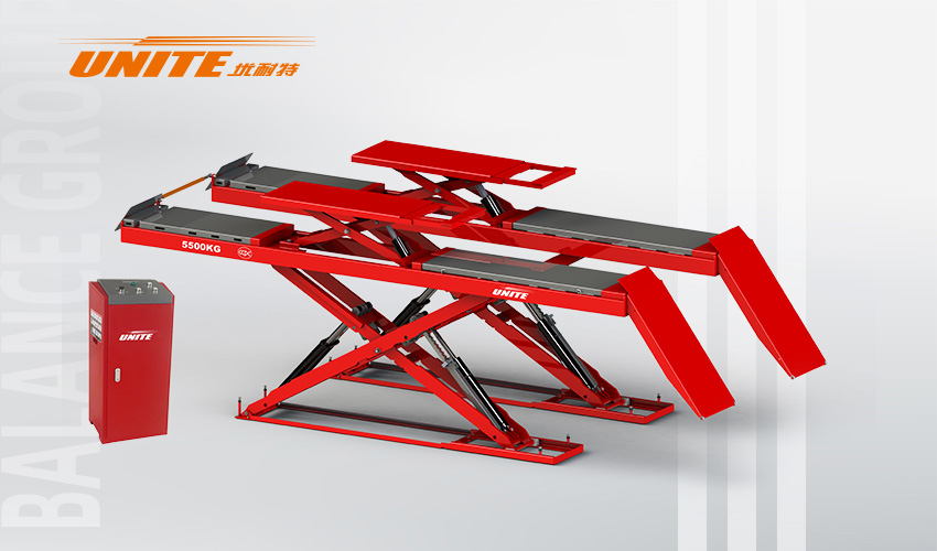 U-S55大剪式子母四轮定位举升机