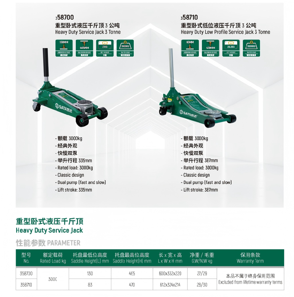 58700/58710重型卧式液压千斤顶